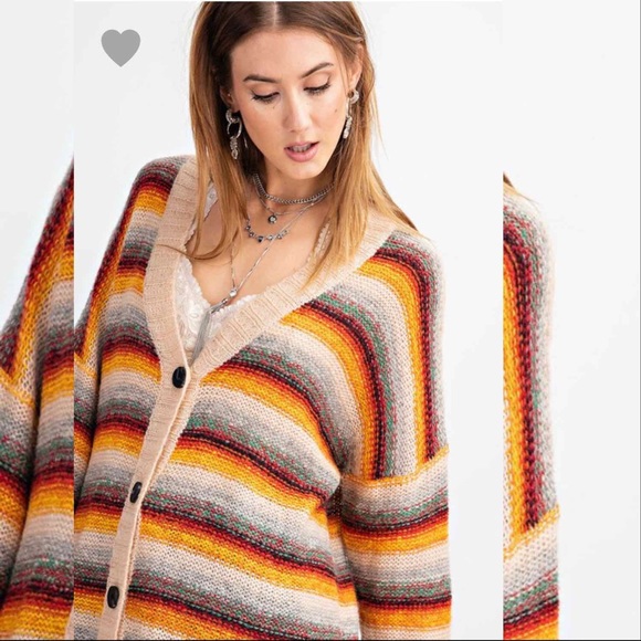 Colorful Striped Knit Cardigan - Picture 7 of 7